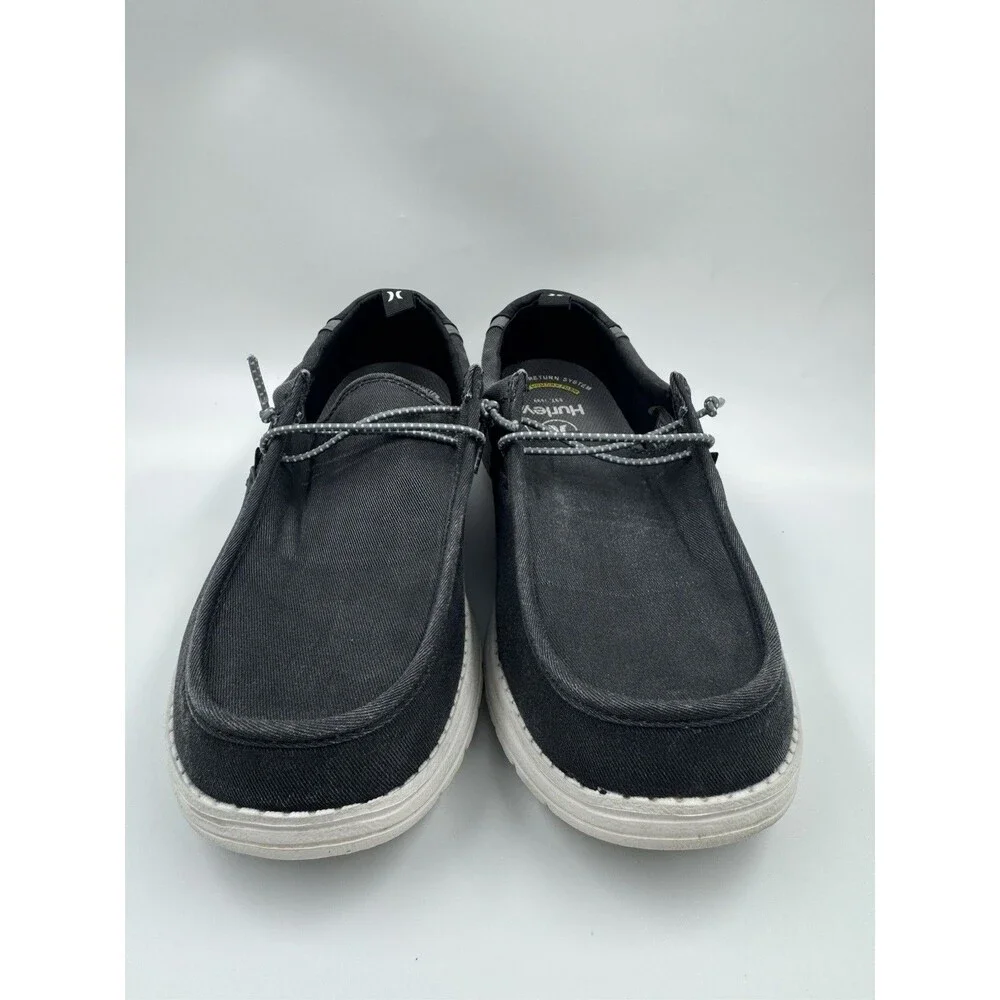 Hurley Laguna Men's Casual Slip on Shoes Memory Foam Black Size 9.5